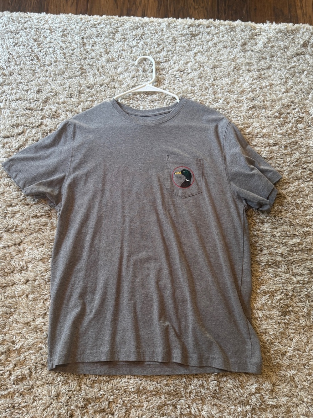 Men’s Duck Head Heather Gray Pocket Tee